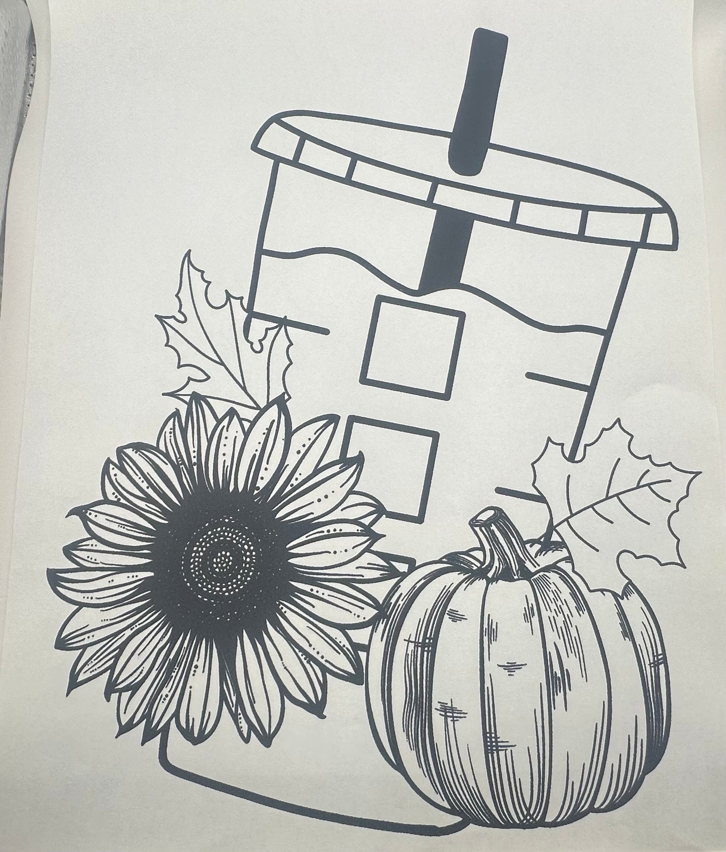 Sunflower/Pumpkin Coffee Screen Print