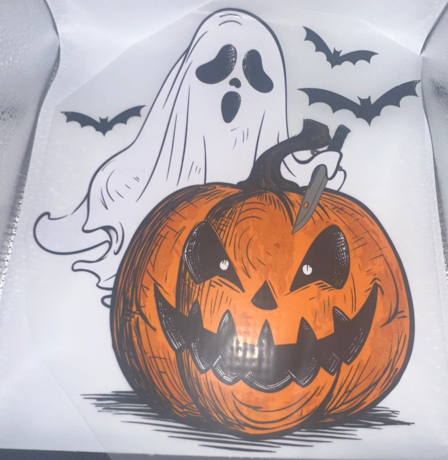 Ghost/Pumpkin Screen Print