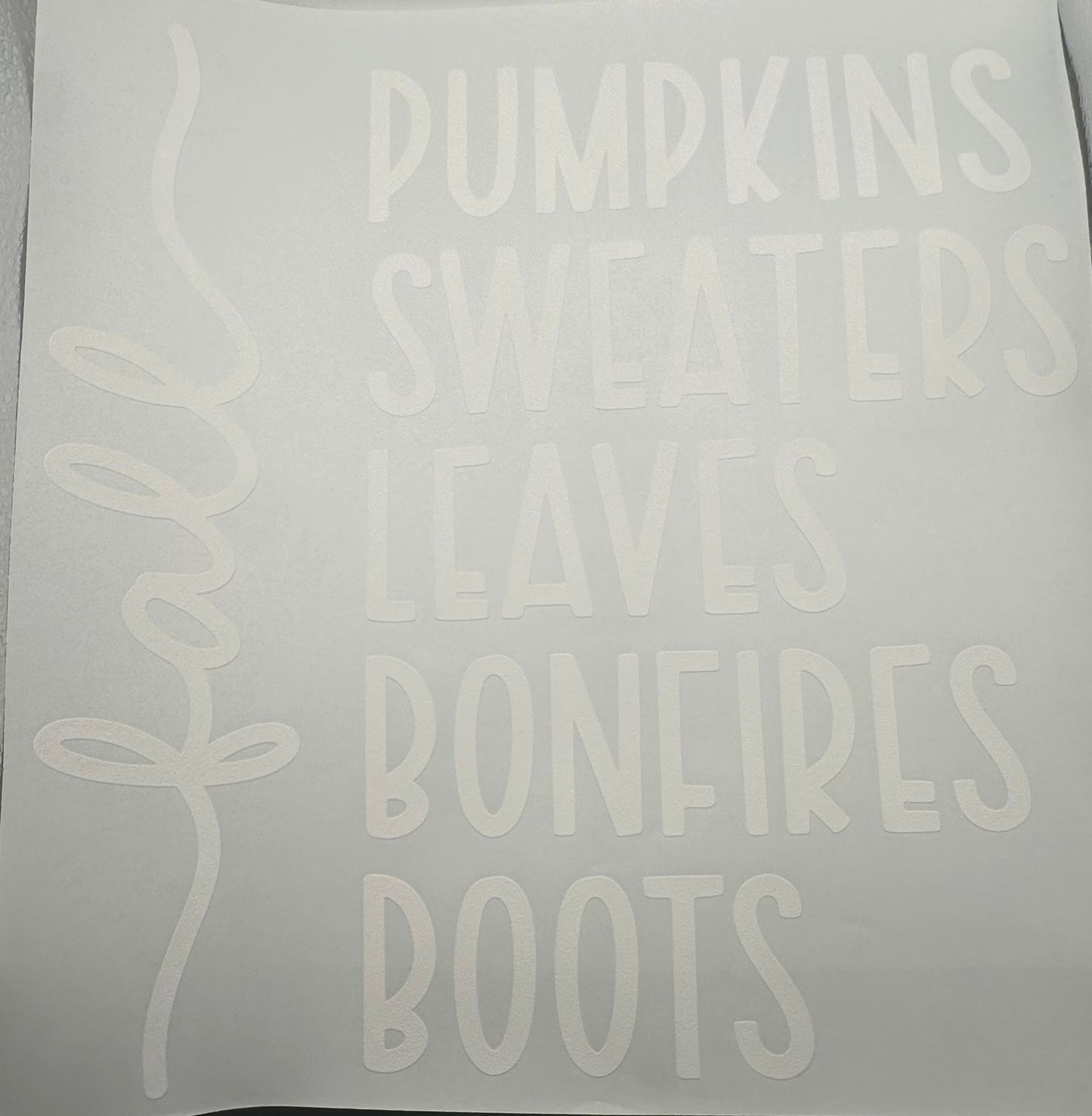 Fall Words Screen Print 3