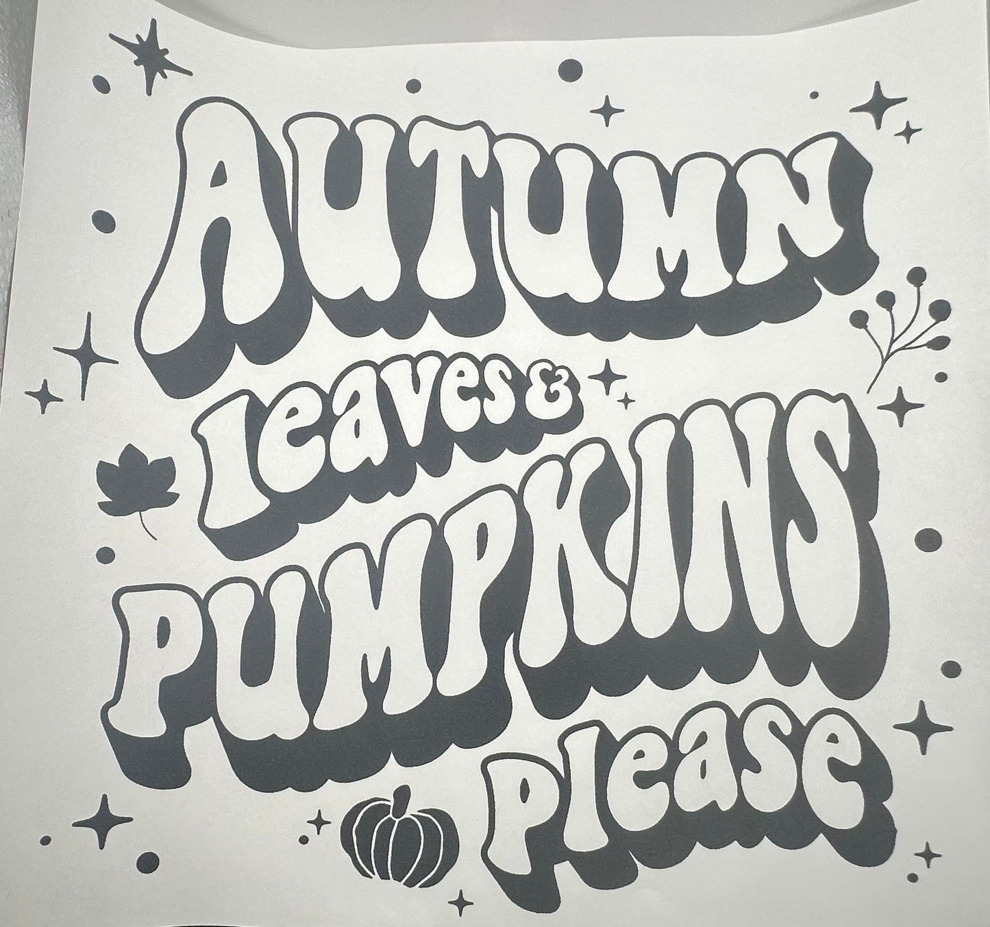 Autumn Leaves & Pumpkins Please Screen Print