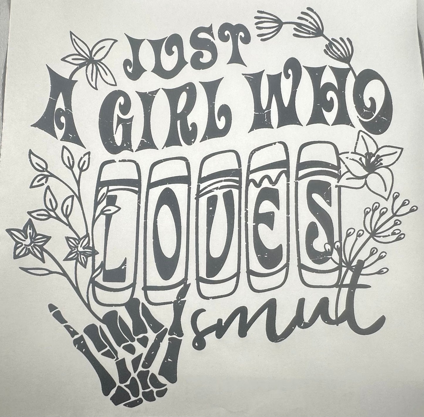 Girl Who Loves Smut Screen Print