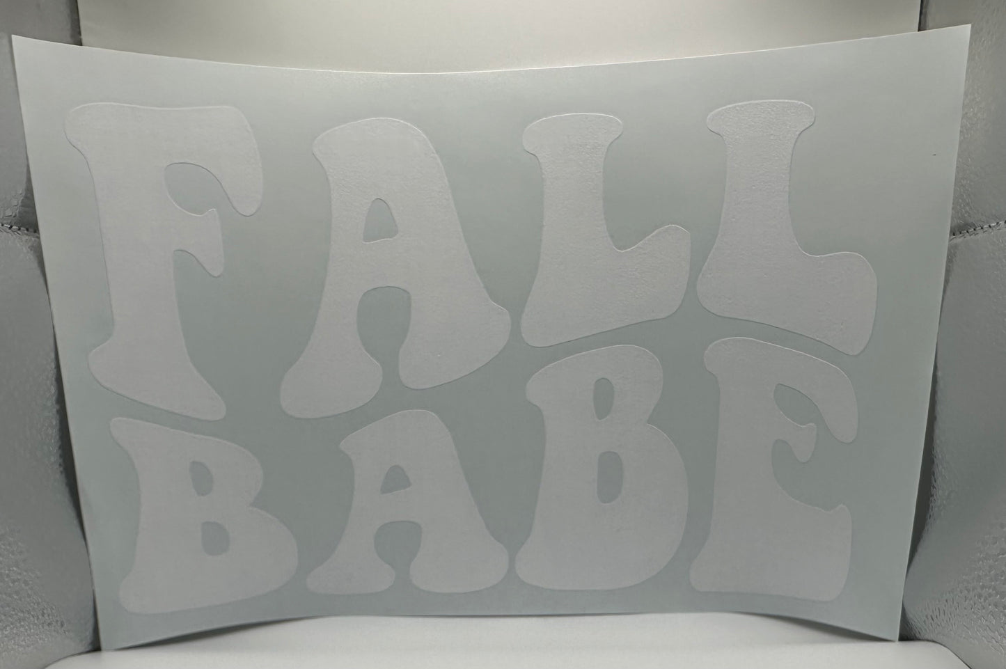 Fall Babe Screen Print White Ink