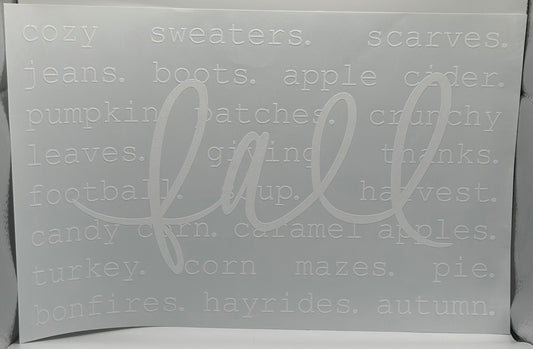 Fall Screen Print White Ink
