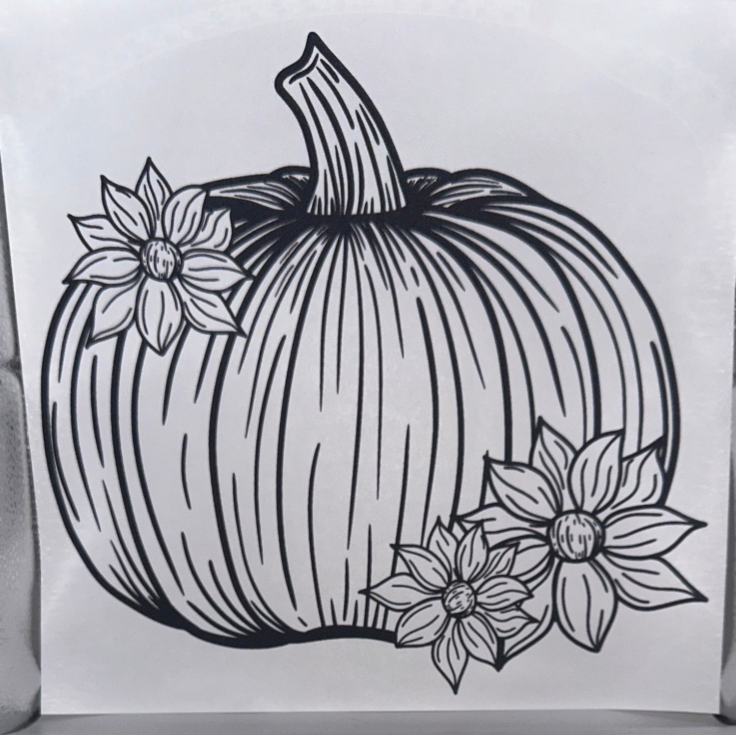 Sunflower Pumpkin Screen Print