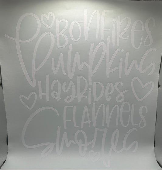 Fall Words 2 Screen Print