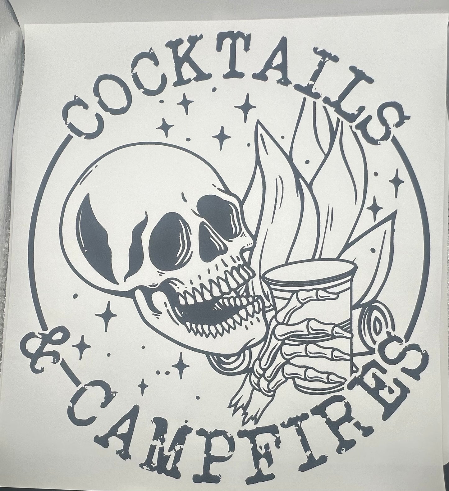 Cocktails & Campfires Screen Print