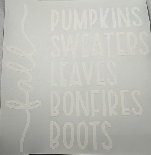 Fall Words Screen Print 3